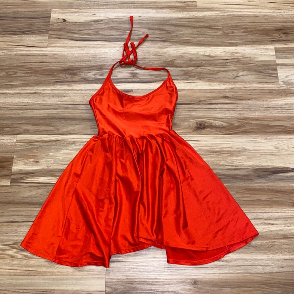 Red Halter American Apparel Mini Dress